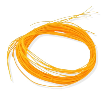 Gul polyester perlesnor 0,7 mm med nylonkerne – 10 stk.