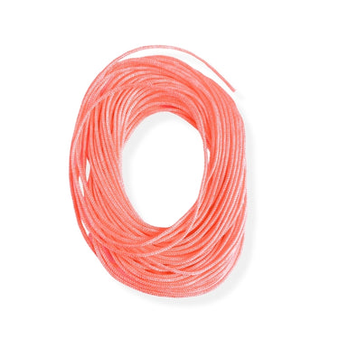 Knyttesnor i koralfarvet polyester – ca. 1 mm tykkelse, 4 meter