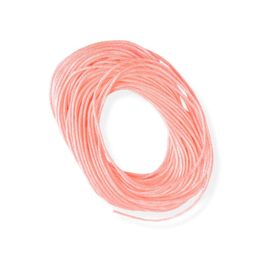 Knyttesnor i lys koralfarvet polyester – ca. 1 mm, 4 meter
