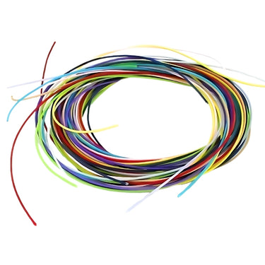 Mix af perlesnor med nylonkerne – 14 farver á 85 cm, 0,7 mm