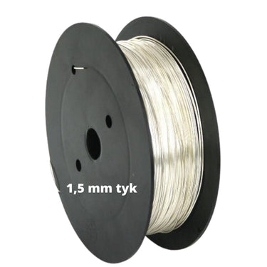 1,5 mm halvhård sølvtråd i 925 sterling sølv – ½ meter