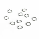 925 Sterling sølv Øsken / åben ring, 0,8 x 4mm, 10 stk.