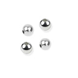 Runde glatte 6 mm sterling sølvperler