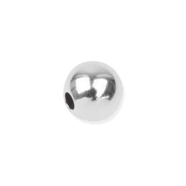 Glat og blank 10 mm Sterling sølv perle