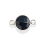 Mellemled med sort onyx og sterling sølv