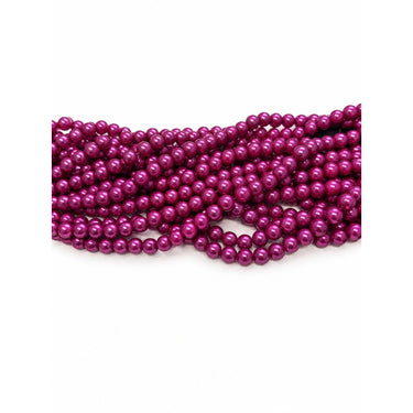 10 mm pinklilla glasperler – bundt af strenge