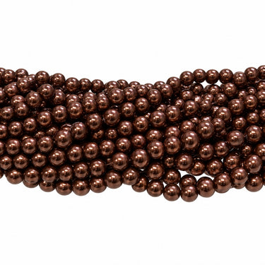 10 mm brune glasperler – bundt af strenge