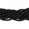 10 mm sorte glasperler – bundt af strenge