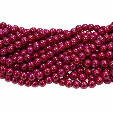 10 mm blommefarvede glasperler – bundt af strenge