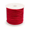 Rød polyester knyttesnor, ca. 1 mm, 100 meter på rulle