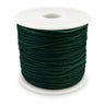 Grøn polyester knyttesnor og perlesnor, ca. 1 mm, 100 meter