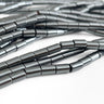 Hæmatit cylinderperler 4x6 mm på streng