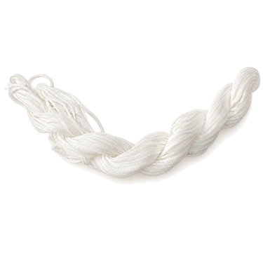 Hvid knyttesnor 2 mm – ca. 12 meter