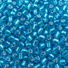 4 mm aqua Silverline rocailles perler - nærbillede