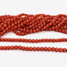Brændt orange krakelerede perler 10 mm