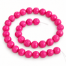 12 mm Pink farvet Mashan jade - hel streng