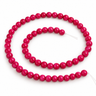 6 mm fuchsia farvet Fossil stone - hel streng