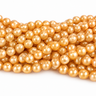 10 mm gyldne South Sea Shell perler - hel streng