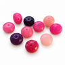 Facetterede jaderondeller, Pink Mix, 10 × 12 mm