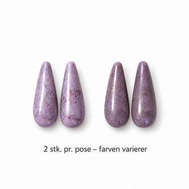 Purple jade dråber – 2 stk. pr. pose, farven varierer
