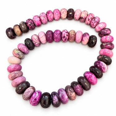 Sugilite rondeller 14×8 mm - Hel streng