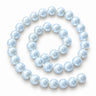 10 mm babylyseblå South Sea Shell perler - hel streng