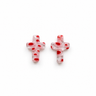 Millefiori kors 13 x 18 mm - 2 stk.