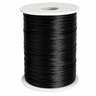 Sort satin knytesnor 2 mm på rulle, 100 meter