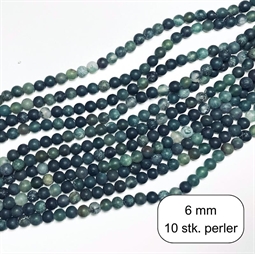 10 stk. 6 mm MAT Mosagat perler