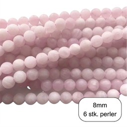 MAT Rosakvarts perler 8 mm, 10 stk. 