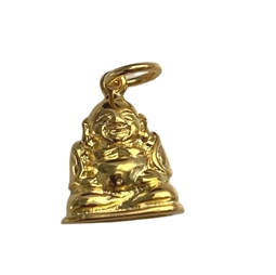 Buddha vedhæng ca. 10 x 13 mm i Forgyldt Sterling sølv