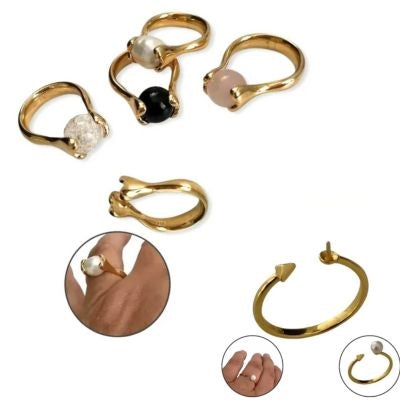 Fingerringe i forgyldt 925 sterling sølv