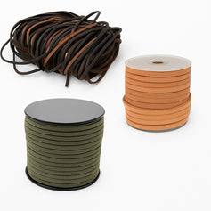 Flad lædersnor og ruskindsnøre