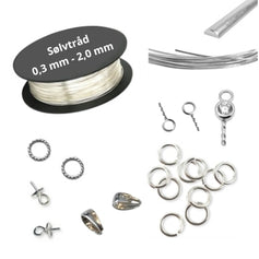 Tråd & øskner i 925 sterling sølv