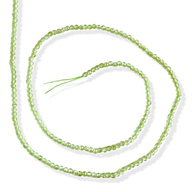2 mm Peridot facet - Hel streng