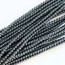 Hæmatit perler 2 mm – ca. 195 stk. på streng