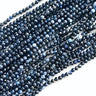 Safir perler 2 mm – ca. 180 stk. på streng