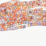 Cubic Zirkonia perler mix farver 2 mm – ca. 180 stk. på streng
