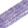 Fine små 2 mm lilla facetslebne cubic zirkonia perler