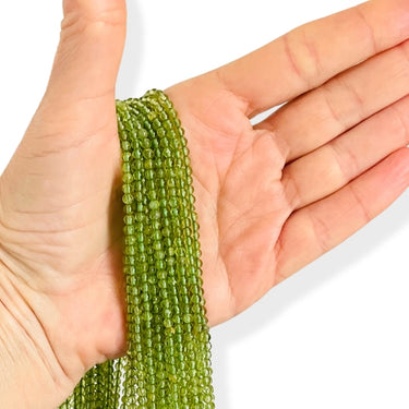 3 mm Peridot - Hel streng