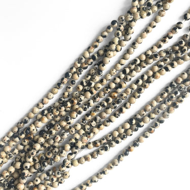 3 mm Dalmatiner jaspis - Hel streng