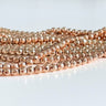 Facetterede rosaguldfarvede hæmatitperler – 4 mm