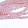 4 mm Mat Rund Rosakvarts perler – Hel streng