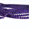 4 mm glatte runde ametystperler – Hel streng