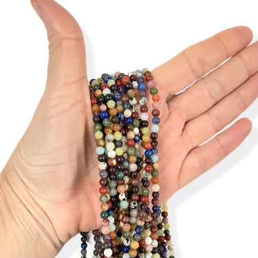 4 mm Mix perler - Hel streng