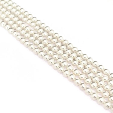 ca. 2,5 mm Hvide Shell perler - Hel streng