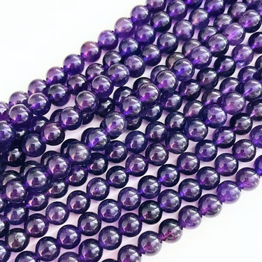 6 mm Ametyst - Hel streng