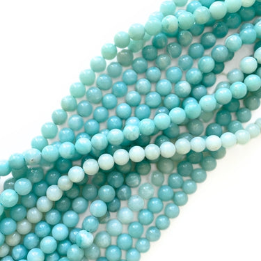 Amazonit 6 mm  - Hel streng