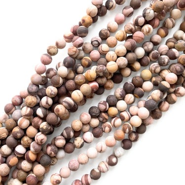 6 mm MAT Australia Stripe agat - Hel streng