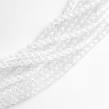 Mat bjergkrystal 8 mm - Hel streng